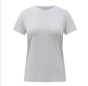 SW 100% COTTON ROUND NECK TEE - SILVER MARLE