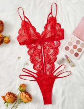 Lace Teddy Bodysuit- Large