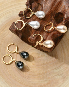 3 Pair Faux Pearl Earring Set