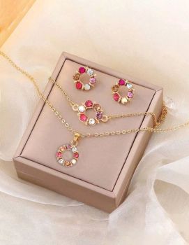 Colorful Rhinestone Jewelry Set 