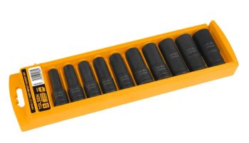 Tolsen Industrial 10-Piece Deep Impact Socket Set – 1/2'' Drive Heavy Duty