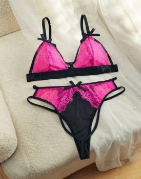 Sexy Crotchless Lingerie Set #Medium 