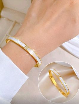 18K Gold Plated Stainless Bangle #Cartier 