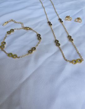 18K Gold Plated Infinity Jewelry Set 