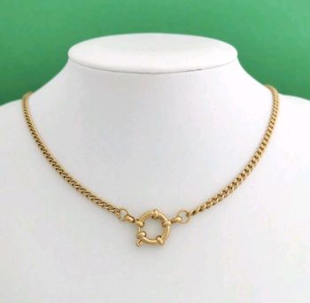 Stainless Sailors Clasp Necklace