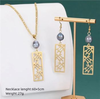 Hawaiian Pearl - 18K Gold Plated Jewelry Set