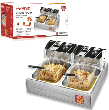Commercial Double Deep Fryer 12L (6L + 6L)