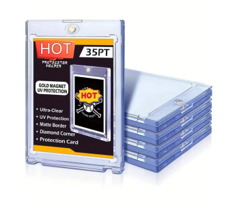 5pcs Magnetic Card Holder, 35lb Hard Card Holder, Suitable For Trading Card Games, Standard Cards, Sports Cards And Baseball Cards