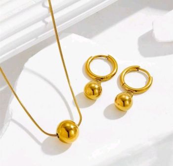 Stainless Daily Wear Ball Jewelry Set