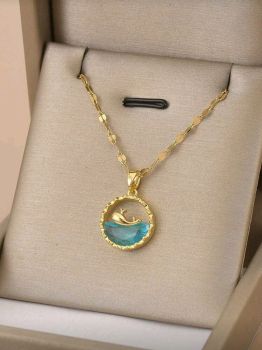 18K Gold Plated whale Necklace