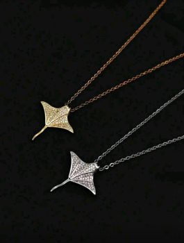 18K Gold Plated Manta Ray Necklace