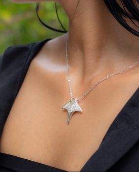 18K Gold Plated Manta Ray Necklace