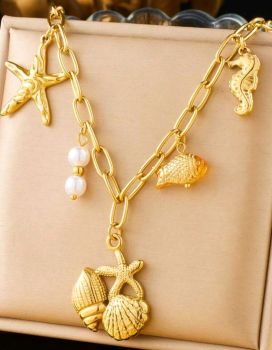 18K Gold Plated Chunky Necklace