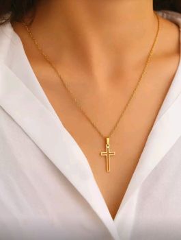 Stainless Daily Wear cross Necklace #E01