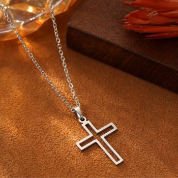 Stainless Daily Wear cross Necklace #E01