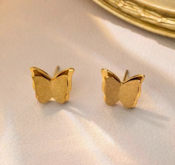 18K Gold Plated Stud Earrings #01