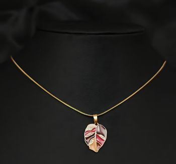 Stainless Leaf Pendant Necklace