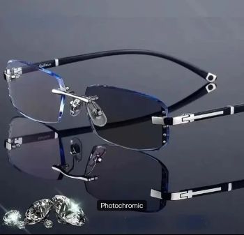 Rimless Photochromic Anti Blue Light Glasses