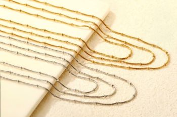 18K Gold Plated PVD Stainless Layered Necklace