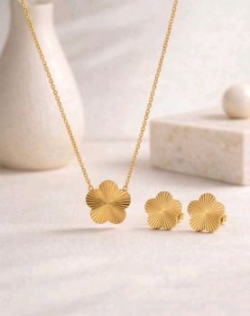Stainless Lucky Clover Jewelry Set #08