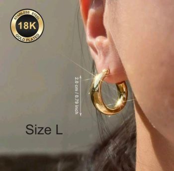 18K Gold Plated Minimalist Hoops #G07