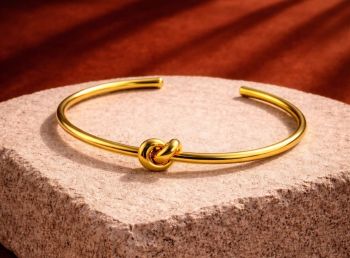 Stainless Knot Cuff Bangle