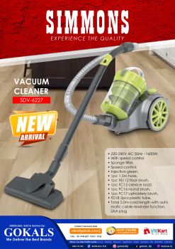SIMMONS 1600 WATTS BAGLESS VACCUM CLEANER SDV-6227