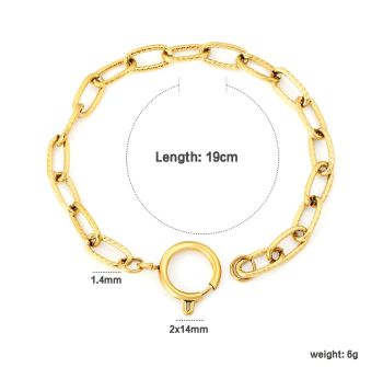 18K Gold Plated PVD Non Tarnish Bracelet #08