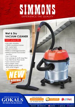 SIMMONS 1400W WET & DRY VACUUM CLEANERWet & Dry Vacuum Cleaner SWD-6364-20L