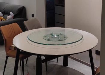 Tempered Turnaround Glasstop Tab;etop Only. Diameter 1M | Glass Thickness - 8MM