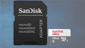 SANDISK - 128GB Ultra UHS-I microSDXC Memory Card + SD Adapter