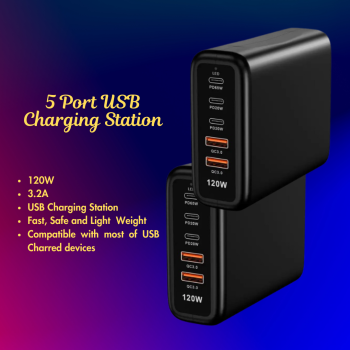5 Port USB Charging Station (6140-29)