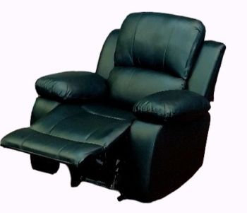 Leather Recliner Sofa - Single With Rockin Feature