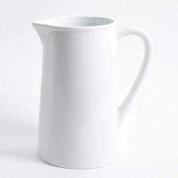 Martha Stewart Patterson - 2.5 Qt Water Pitcher - White - Fine Ceramic - O/S Hang Tag
