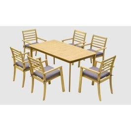 Sunset Raven Outdoor 7pcs Dining Set