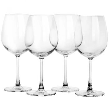 Martha Stewart Vivica 4 Piece 591Ml Stemmed Red Wine Glass Set