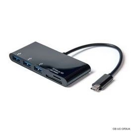 Laser USB-C to Multi Card Reader & 3 Port USB Hub - Vrova Series