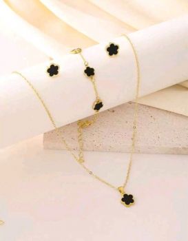 3pcs Women's Lucky Flower Jewellery Set