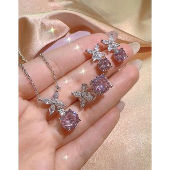 4pc Pink Jewelry Set