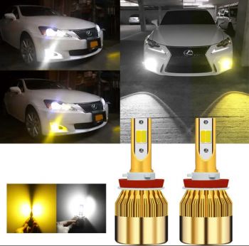 Switch White/Golden Yellow Dual-Color LED Fog Light 