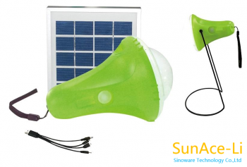 Sunace Li : Solar LED Lantern with 4 in 1 mobile charge cable