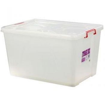 Real Aussie Roll-It Tub With Lid / 58 x 39 x 33cm (50Lt) Opaque (Made in Australia)
