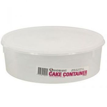 Cake Container With Lid - Round / 27cm(D) x 9cm (4Lt) Freezer Safe (Made in Australia)
