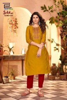 Blue Hills Kurti- Mustard– 4XL