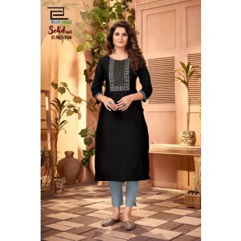 Blue Hills Kurti- Black– 4XL