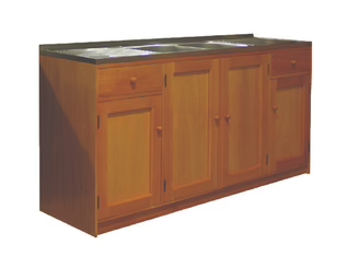 Diamex Double Bowl Kitchen Sink Unit 1800 x 900 x 500mm