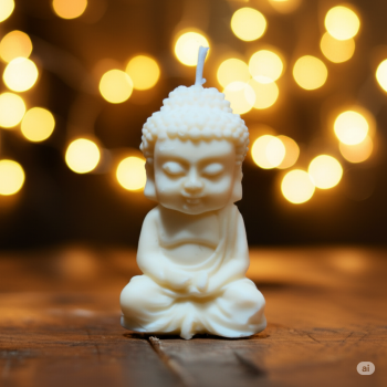 Meditating Buddha Candle