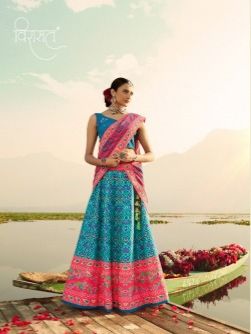 2001-Lehenga-Blue & Pink -XL