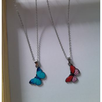 2 x butterfly necklace 