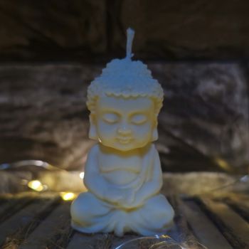 Meditating Buddha Candle